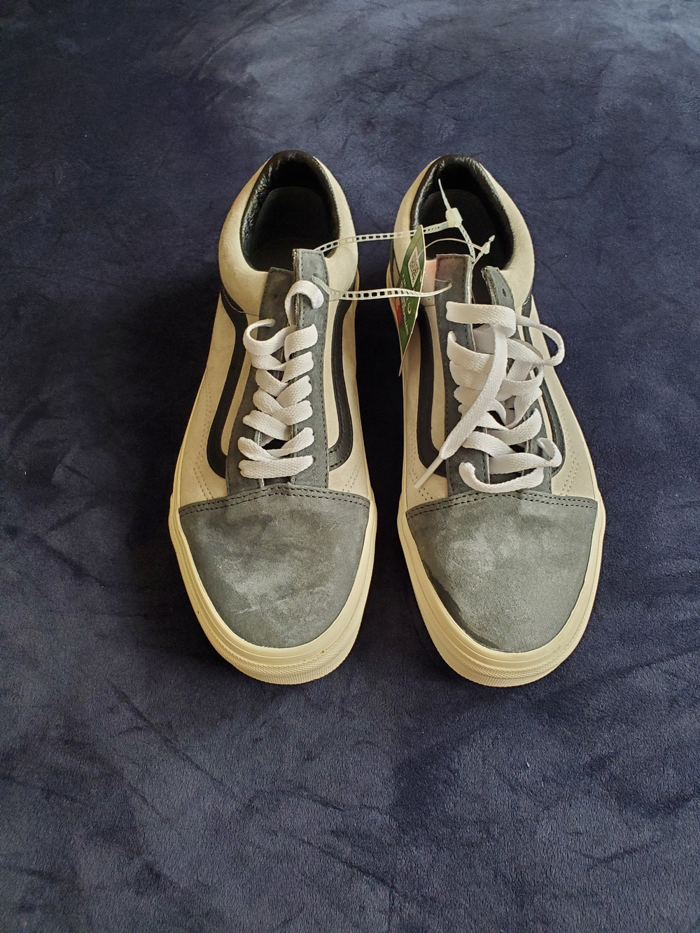 Vans Unisex Old Skool Light Blue & Grey Suede Sneakers